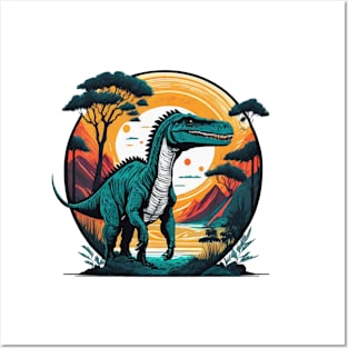 Dinosaur rounded color design Posters and Art